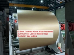 0.08mm espessura 45mm largura bobina de folha de alumínio pré-pintada para fabricação de fita de ventilação de crista rolável