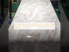 23 Gauge 914mm Larga AA3003 Cores cinzentas PE bobina de alumínio pré-pintada para fabricação comercial de telhados e painéis laterais