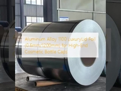 Folha de Liga de Alumínio 1100 LuxuryLid (0,6mm/1200mm) para Tampas de Frascos Cosméticos de Alta Gama