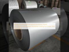 Folhas de alumínio anodizado de liga de alumínio 1100 (1,2–2,0 mm) com revestimento anodizado colorido para decoração de parede cortina