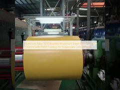 Folha de alumínio escovado de liga de alumínio 1050 (0,6–1,2 mm × 1150 mm) com revestimento PVDF para painéis de teto suspenso