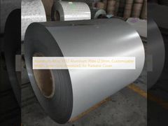 Placa de alumínio 5052 de liga de alumínio (2,0 mm, largura personalizável, anodizada cinza prateada) para tampa do radiador