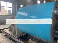 A cor da folha de alumínio revestida da liga 1060 H24 da decoração da construção 0,32 x 914mm Ral 9016 produz painel composto de alumínio