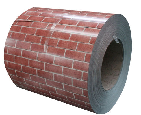 Ligação 3004 0,30- 1,50 mm Espessura Padrão de tijolo PPAL bobina de alumínio pré-pintada Produção ACP