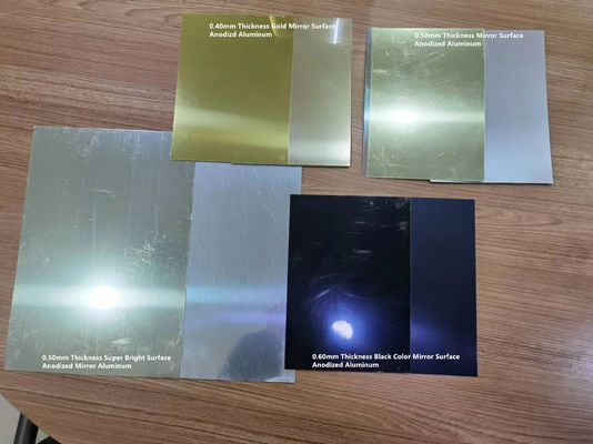 0.50mm espessura de alumínio refletor liga 1085 espelho folha de alumínio anodizado usado para publicidade e sinalização de fabricação