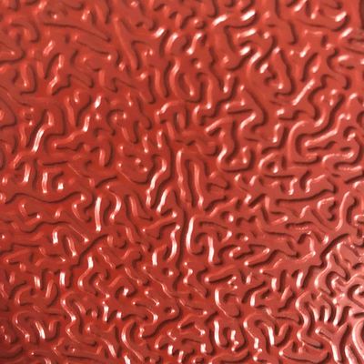 Chapa de alumínio em relevo de cor vermelha 0,50 mm * 1250 mm Chapa de alumínio usada na indústria automotiva