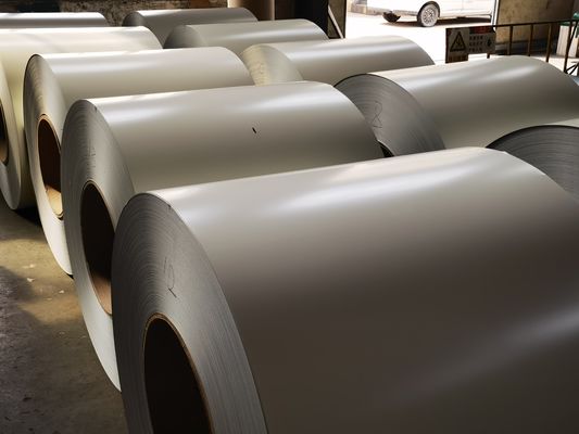 Ligação 3105 Ral 7047 PVDF revestimento de alumínio folha de 24 Gauge x 48' pré-pintado bobina de alumínio para construção de telhados e fachadas