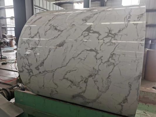 Alloy3003 Marble Designed Pattern Coating Aluminum Coil 26Ga X 48Inch Pre-painted Aluminum Sheet para fachadas de edifícios