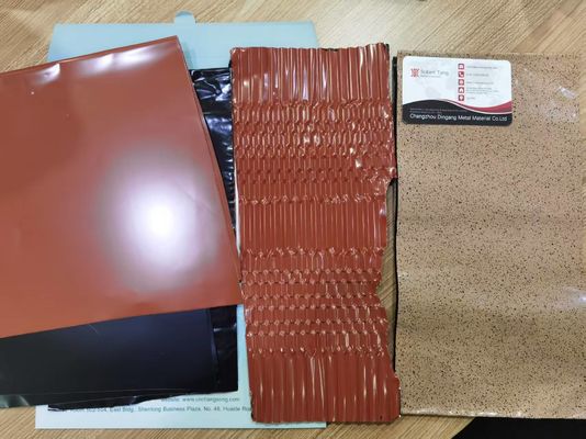 0.09mm espessura 45mm largura folha de alumínio pré-pintada para ventilação de cordilheira rolável e fabricação de faixa de chaminé rolável