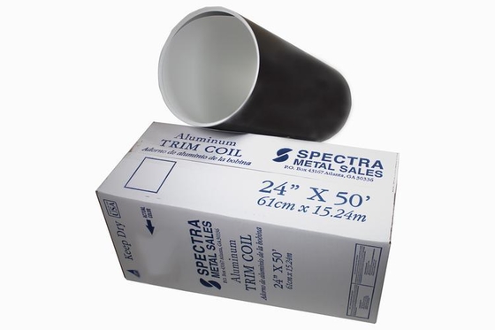 Chapa de alumínio revestida de cor em bobina de RAL 9016 branco/preto 3105 H24 para produção de calhas de canalização