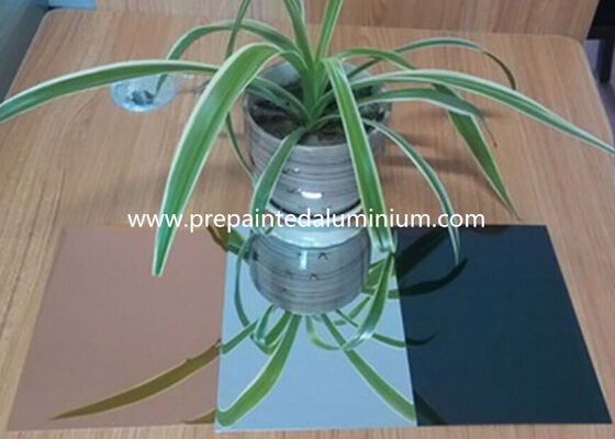 86% liga de alto brilho reflexiva 1085 espessura 0.50mm acabamento espelhado folha de alumínio cor dourada usada para painel de decoração de casa