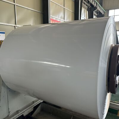 Espessura .027 x 11 3/4'' de largura bobina de alumínio branco brilhante para fabricação de calhas de 5''