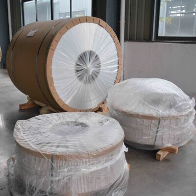 0.027' x 11.75' 15' 'Pintura de alumínio em bobina de canalização de poliéster branco revestimento para sistema de coleta de água da chuva