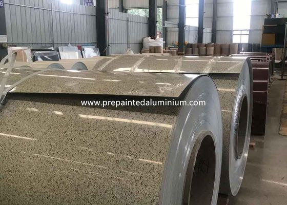 AA3105 PVDF de mármore bobina de alumínio pré-pintada 0,6 mm usada na construção